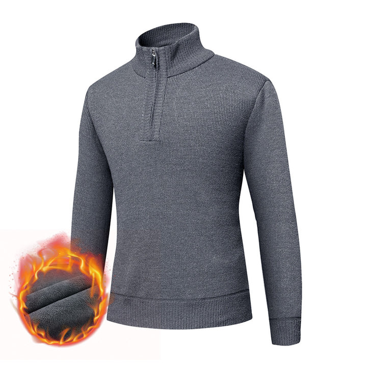 Herren Thermo-gefütterter Halbzip-Pullover mit Stehkragen und wärmender Fleece-Innenseite Echo Archiv