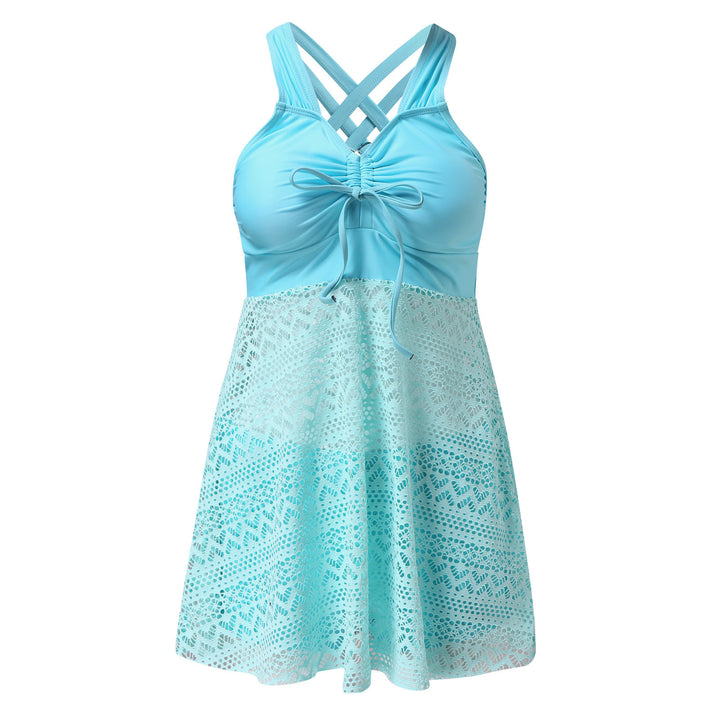 Damen Badekleid mit raffinierter Raffung und elegantem Spitzenmuster Echo Archiv