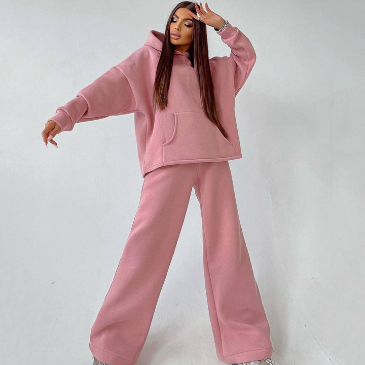 Damen nan weiches Oversize Hoodie mit weitem Schlag Jogginghose Set Echo Archiv