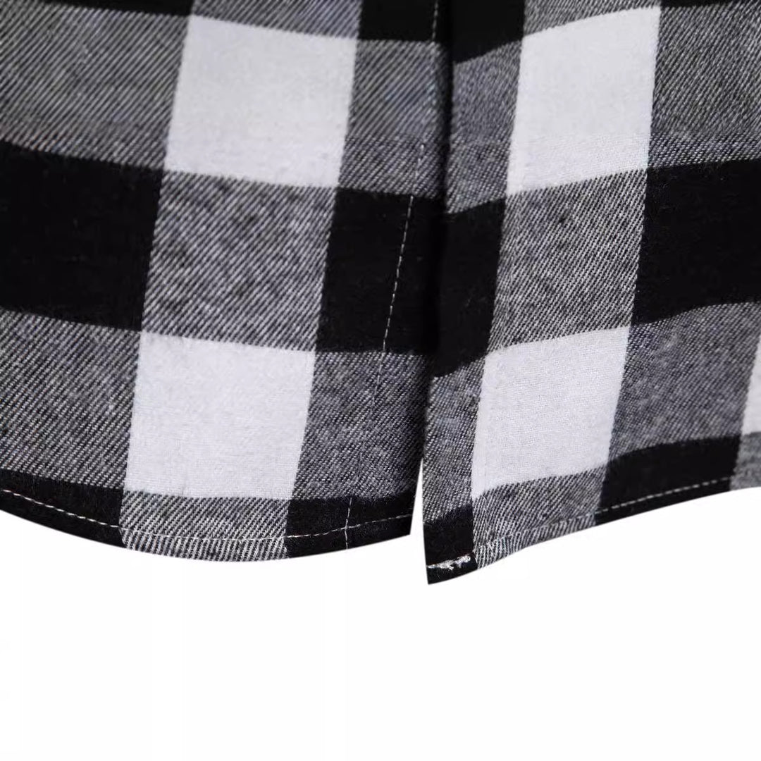Herren Flanellhemden mit integriertem Kapuzen-Design und lässigem Look Echoarchiv
