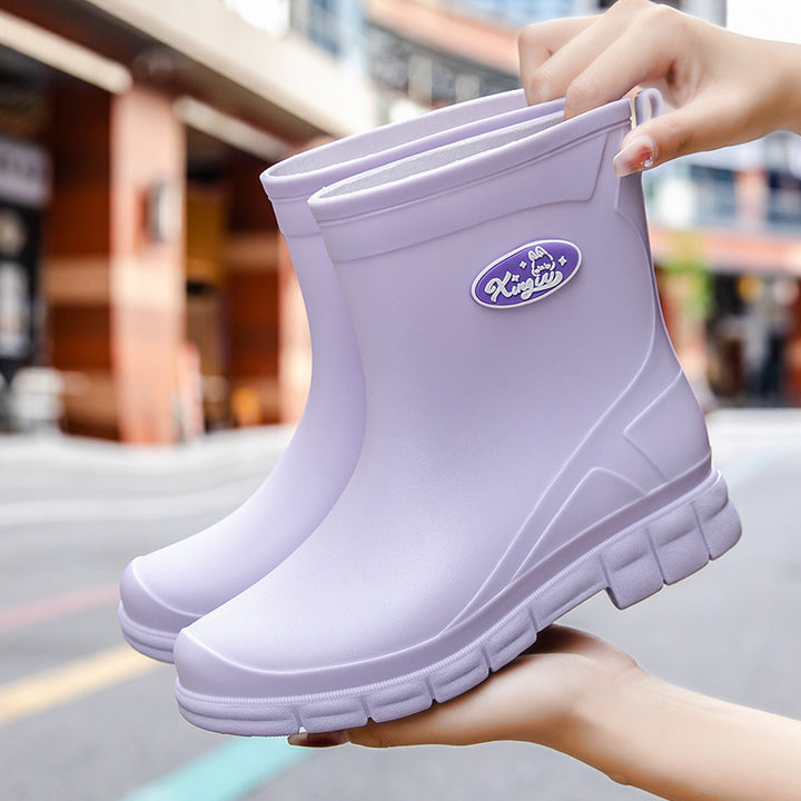 Damen Wasserdichte EVA-Ankle-Gummistiefelette mit rutschfester Profilsohle Echoarhiv – Varelle