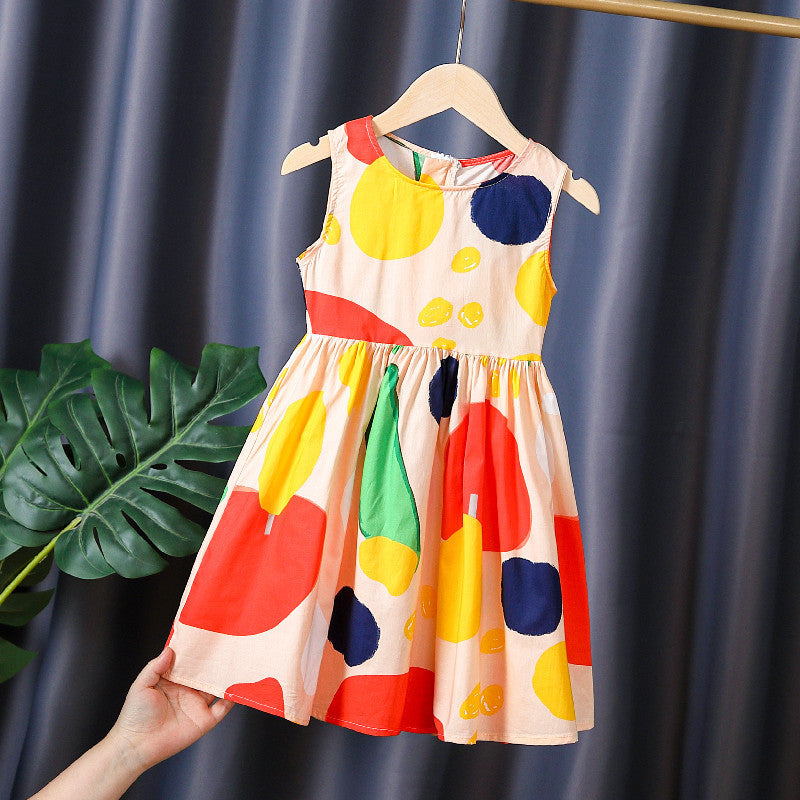 Mädchen Sommerkleid mit buntem Punkten-Design Echo Archiv