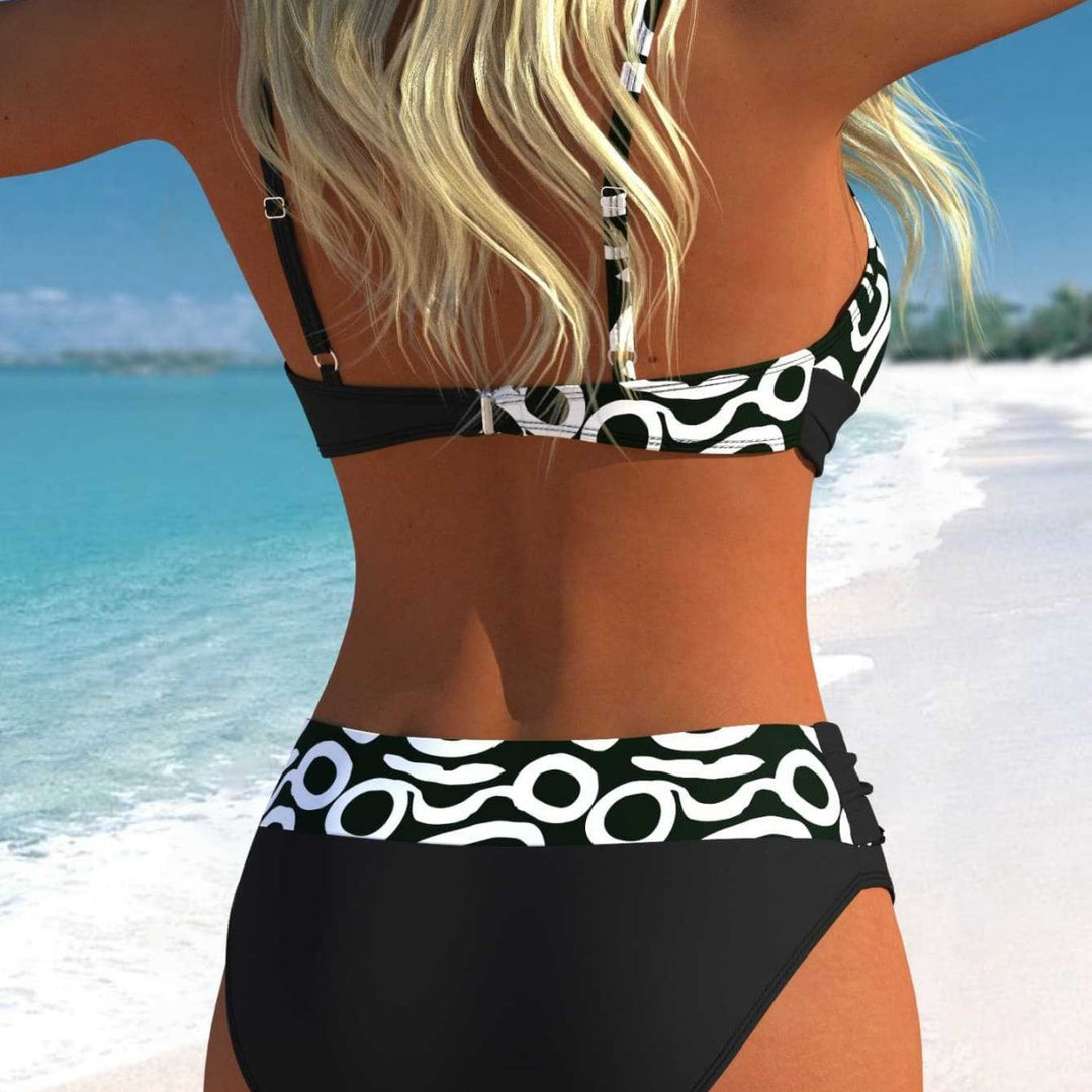 Damen Bikini-Set mit verführerischem Wickeldesign und hübschem Muster Echo Archiv