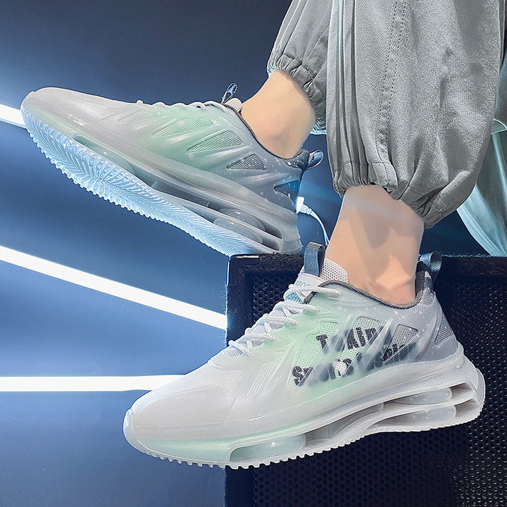 Unisex futuristische luftgepolsterte Sneaker mit transparentem TPU‑Obermaterial und sichtbarer Hohlkern‑Plateausohle – Norré