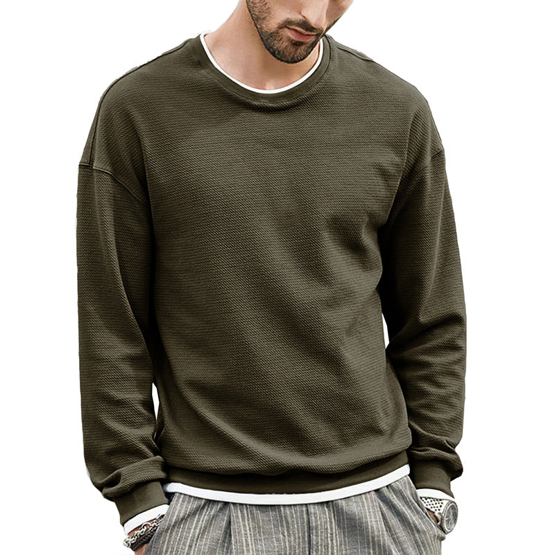 Herren lässiges Sweatshirt aus atmungsaktivem Material mit strukturiertem Design Echoarchiv