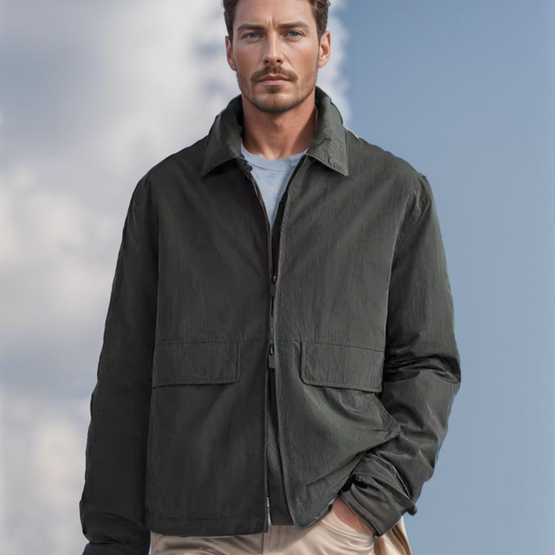 Herren modische Übergangsjacke mit funktionalen Taschen und elastischen Bündchen Echoarchiv