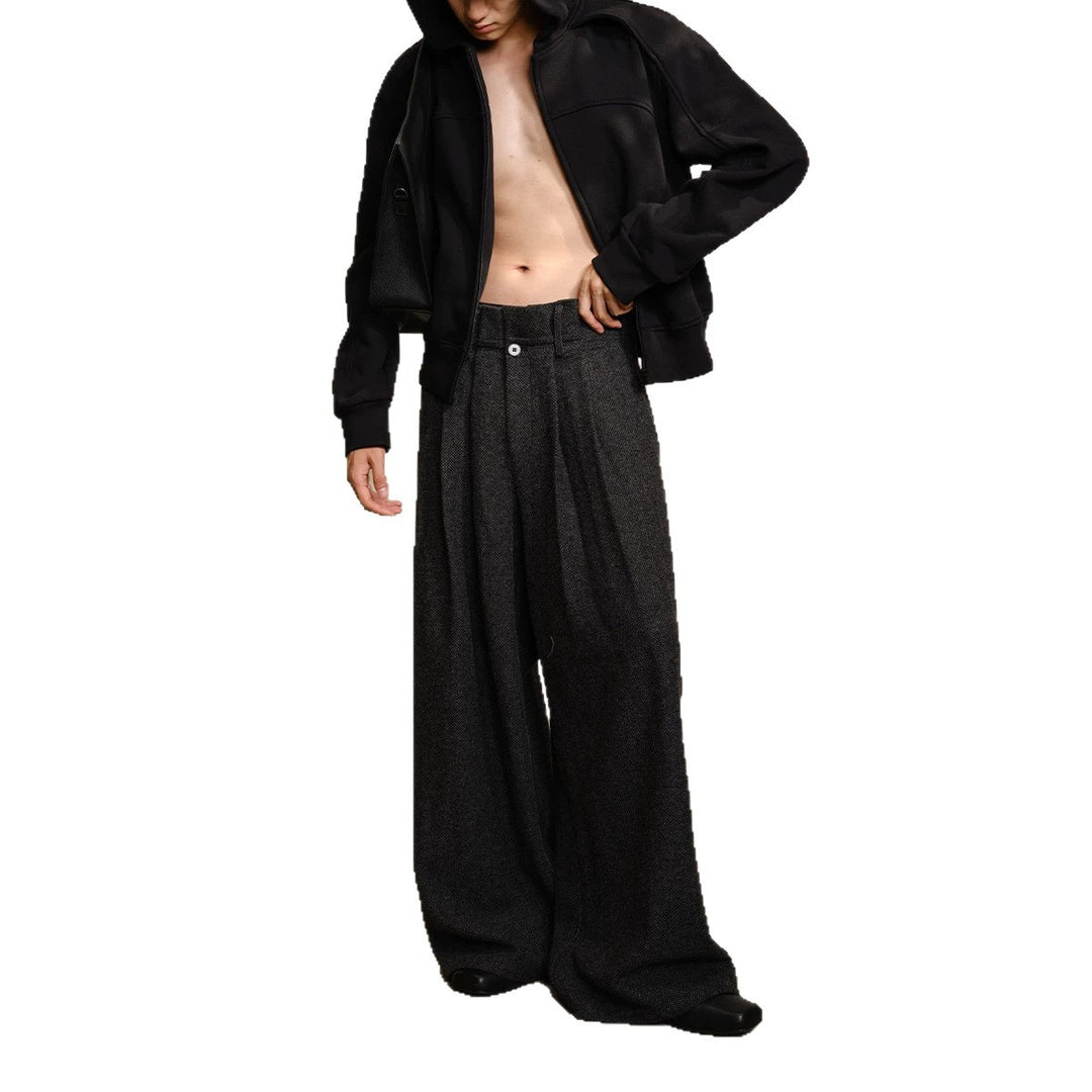 Damen Weitgeschnittene Wollhose Echoarchiv