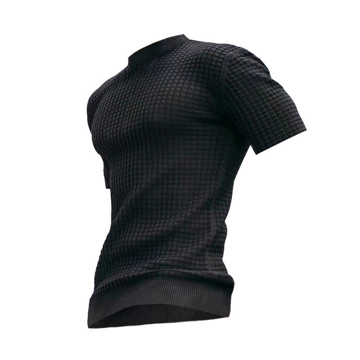 Herren Sportliches Kurzarmshirt mit strukturiertem Design Echoarchiv