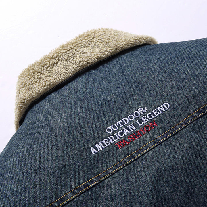 Herren Lässige Jeansjacke mit Teddyfutter Echo Archiv