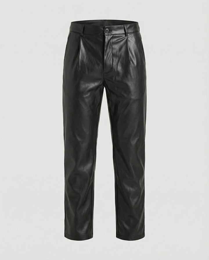 Herren Kunstlederhose elegant geschnitten – Sorevano