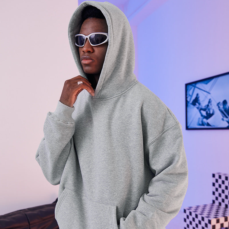Herren Oversize Kapuzenpullover aus French-Terry mit Kängurutasche Echo Archiv