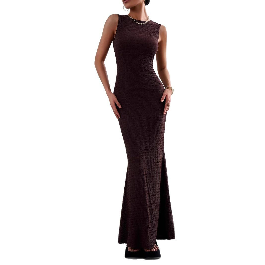 Damen figurbetontes Maxikleid mit elegantem strukturiertem Obermaterial Echo Archiv