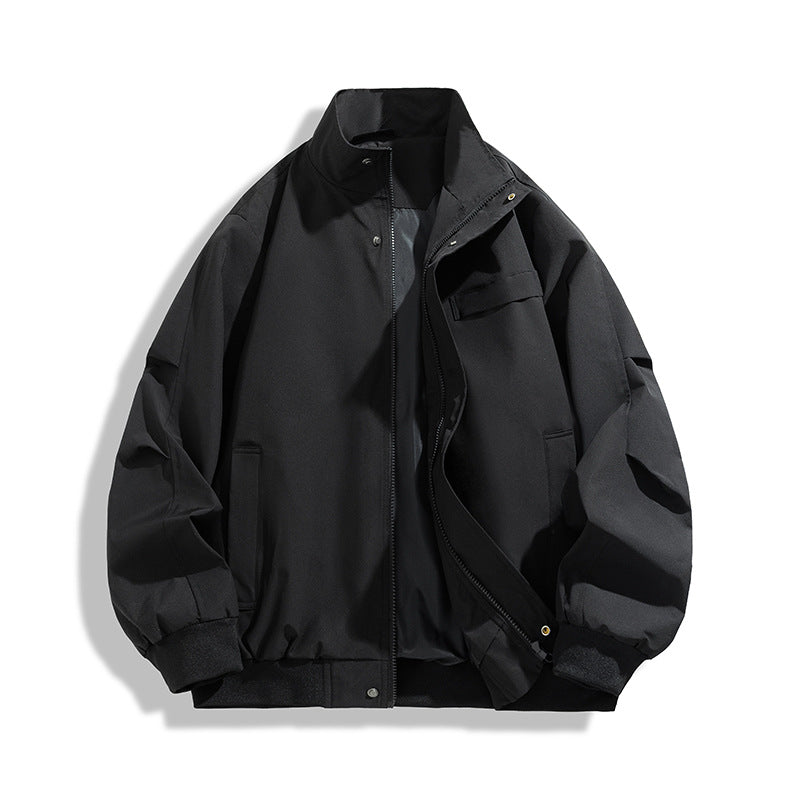 [Herren Oversize Utility Bomberjacke mit hohem Kragen und Rippbündchen Echoarchiv]