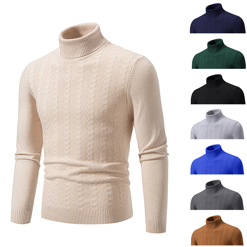 Herren Komfortabler Rollkragenpullover mit strukturiertem Design und hochwertiger Baumwolle Echoarchiv