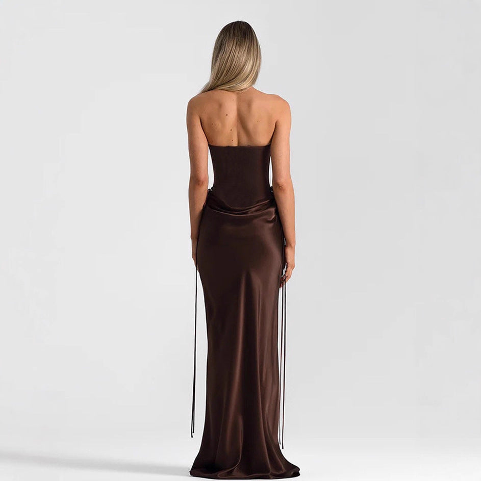 Damen Maxikleid mit elegantem Schnitt und raffinierten Drapierungen Echo Archiv