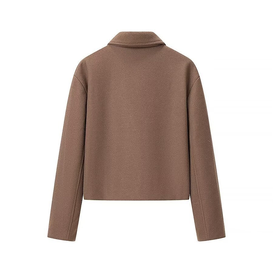 Damen Kurzjacke aus Wollmix mit Reißverschluss und kastiger Oversize-Silhouette Echo Archiv