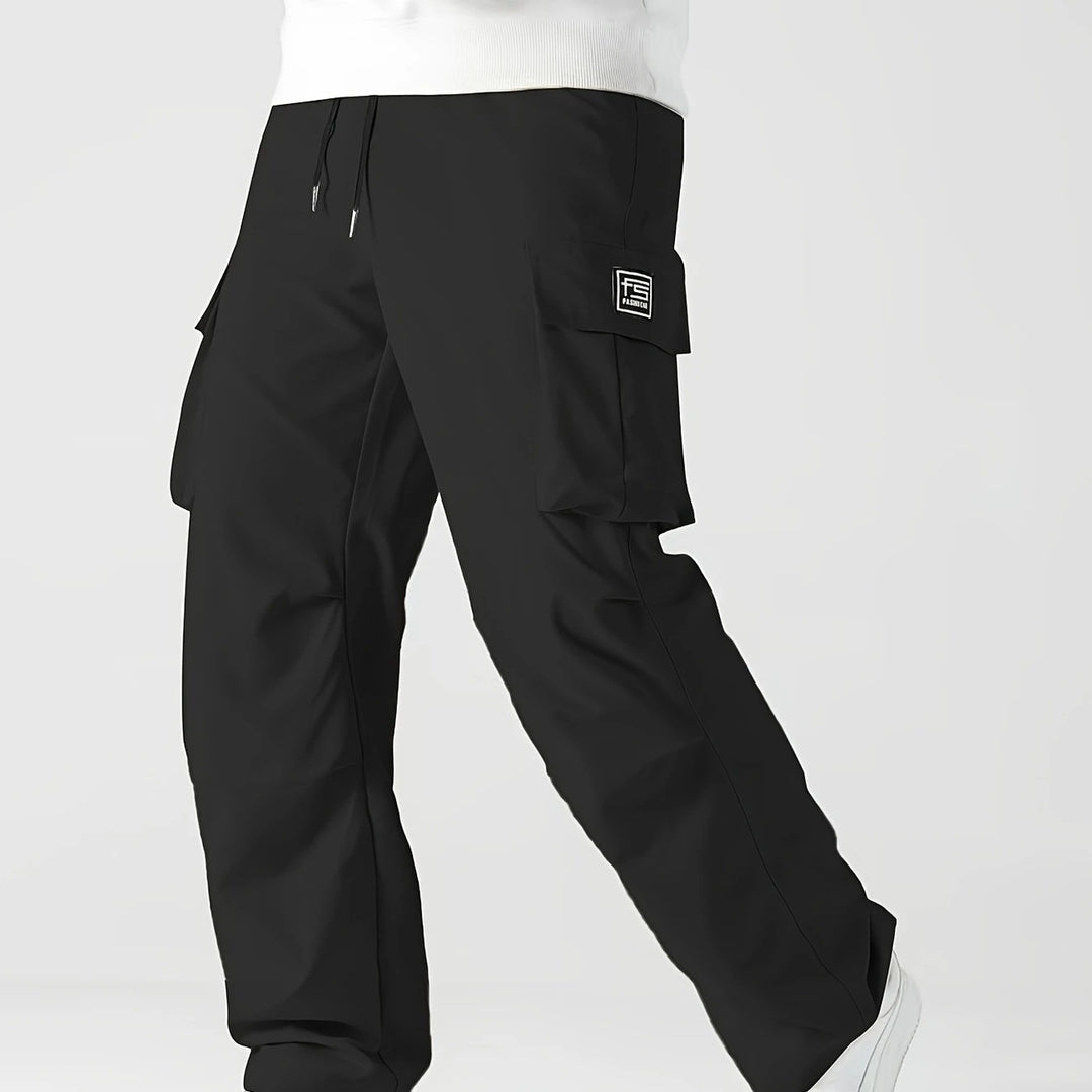 Herren Relaxed Cargo-Hose mit Tunnelzugbund, großen Klapp‑Utilitytaschen und geradem Bein Echo Archiv