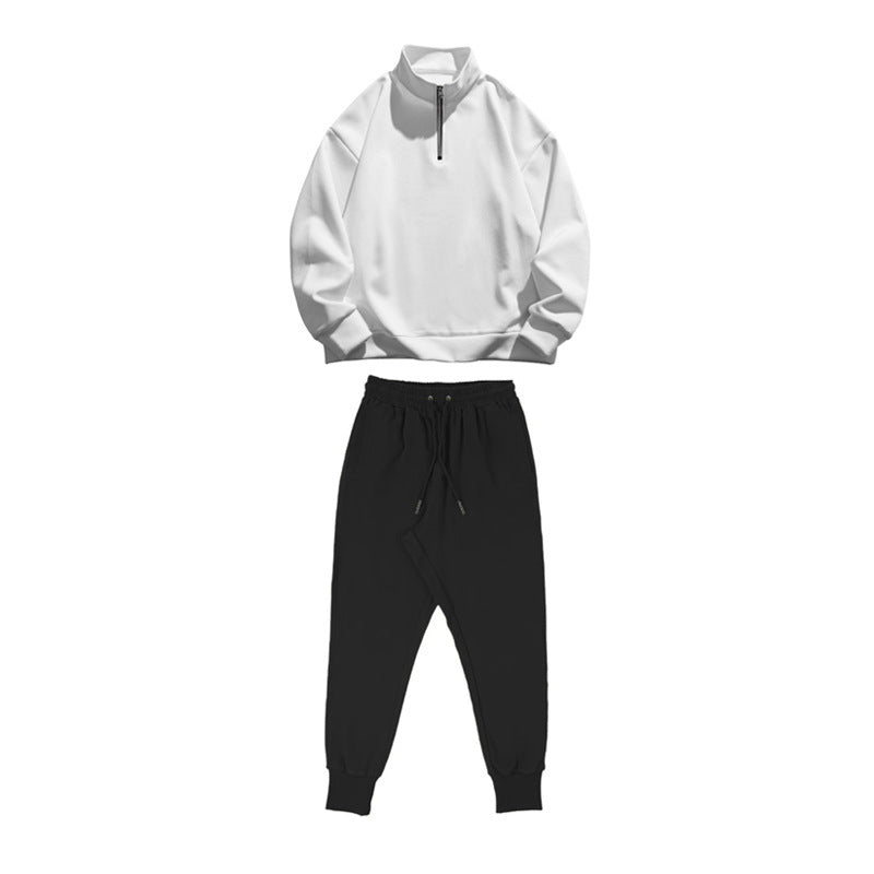 Herren lässiges Trainingsanzug-Set mit praktischen Taschen und modernem Stehkragen Echoarchiv