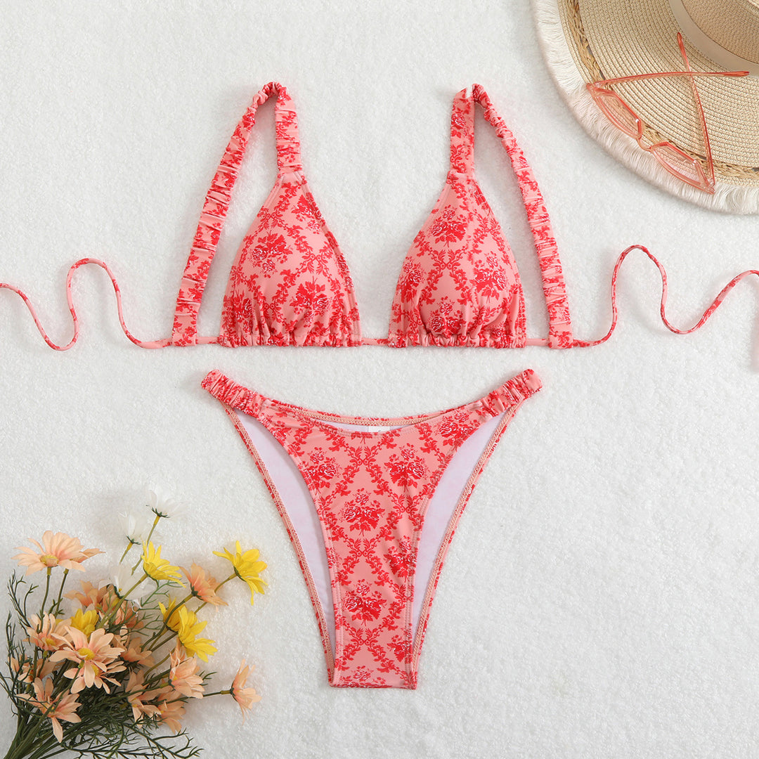 Damen Bikini-Set mit floralem Design und verstellbaren Trägern Echo Archiv