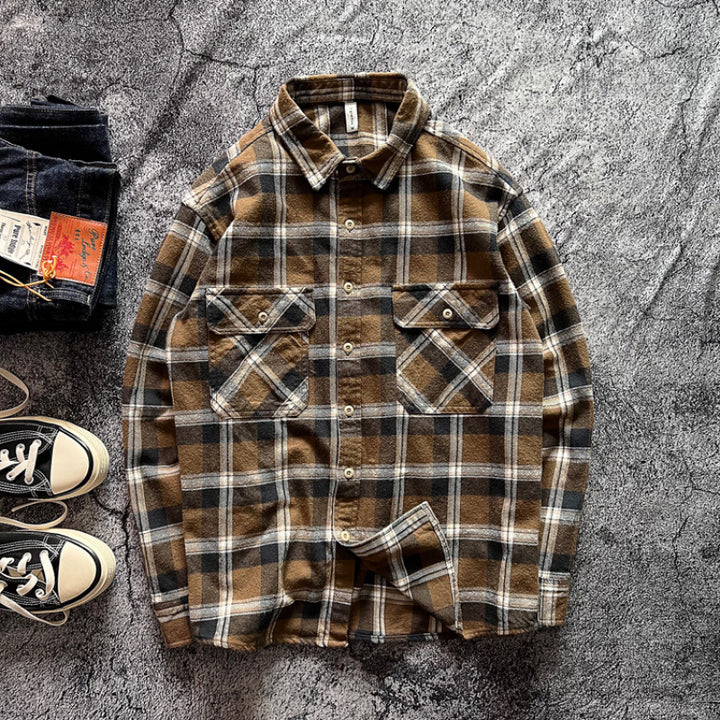Herren Karo-Hemdjacke mit Brusttaschen Echo Archiv