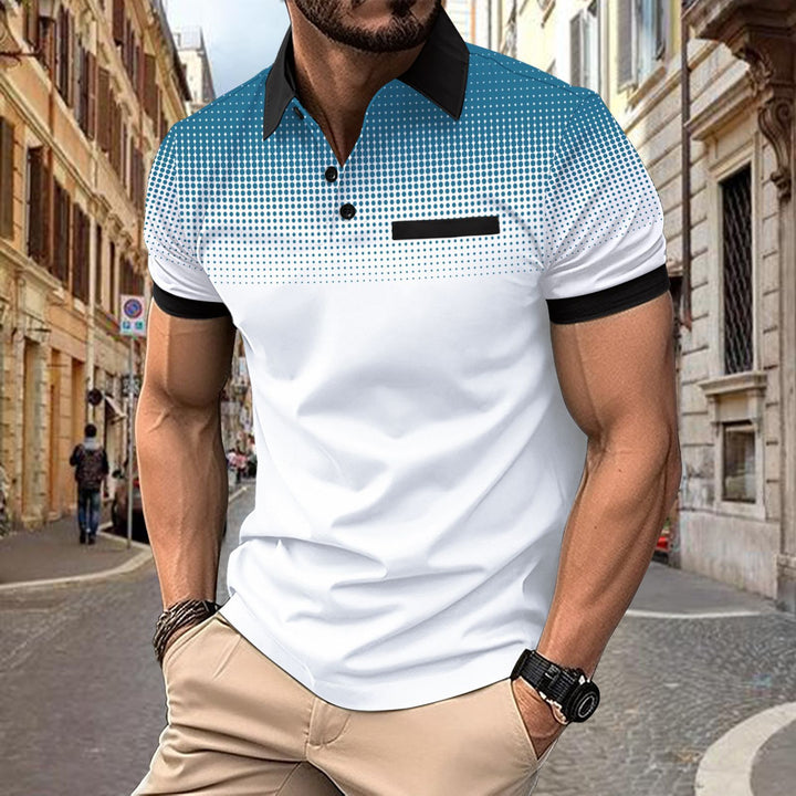 Herren Poloshirt mit innovativem Punktdesign Echoarchiv