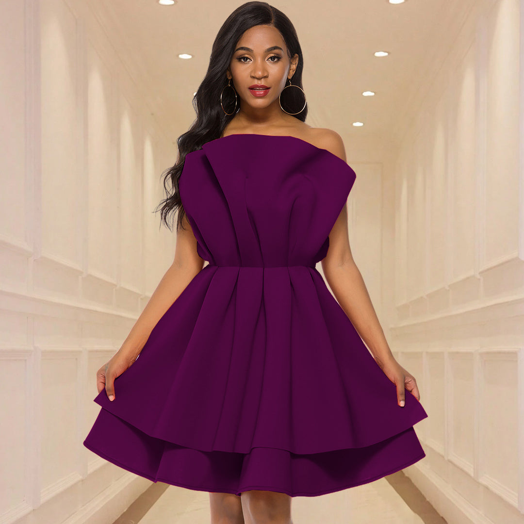 Damen Glamouröses Cocktailkleid mit voluminösen Rüschen Echo Archiv