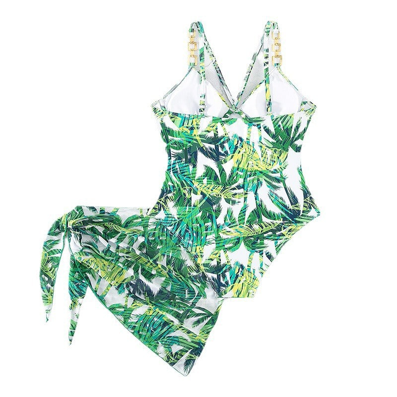 Damen Cut-Out Badeanzug mit floralen Akzenten Echo Archiv