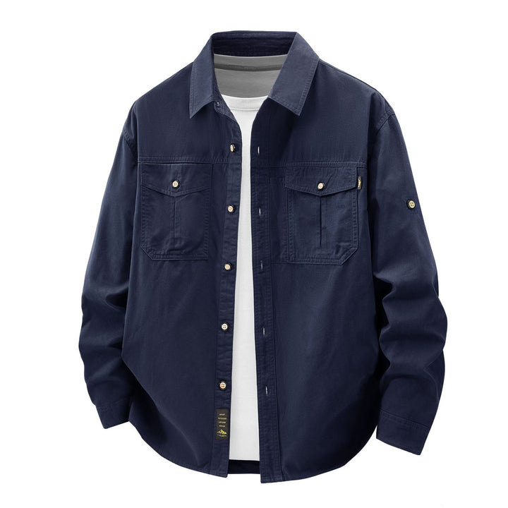 Herren Lässige Hemdjacke mit praktischen Taschen Echo Archiv