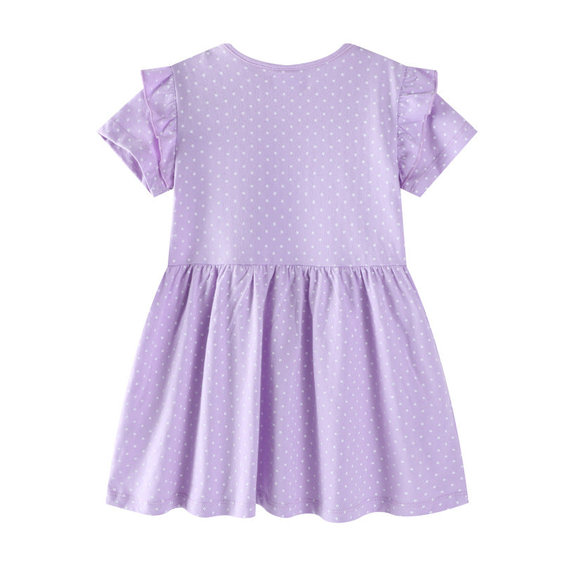 Mädchen Freizeitkleid mit zauberhaften Katzenmotiven Echo Archiv