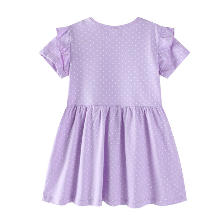 Mädchen Freizeitkleid mit zauberhaften Katzenmotiven Echo Archiv