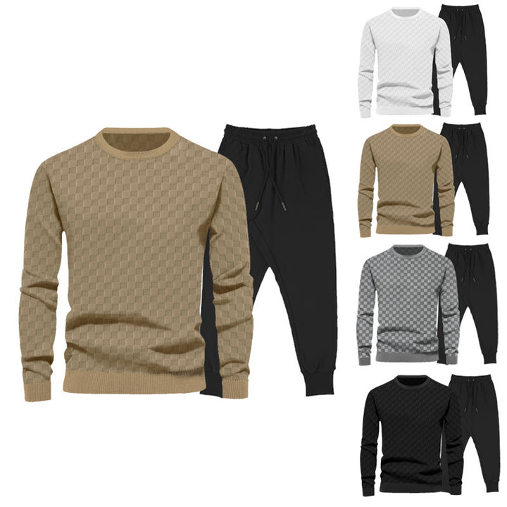 Herren Sportliches Komplettset mit strukturiertem Pullover und Jogginghose Echoarchiv