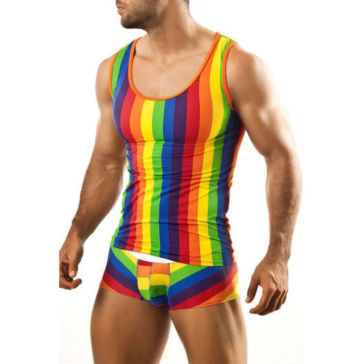 Herren nan eng anliegendes Unterwäsche-Set mit Tanktop und formendem Boxerbrief aus Stretchjersey Echo Archiv