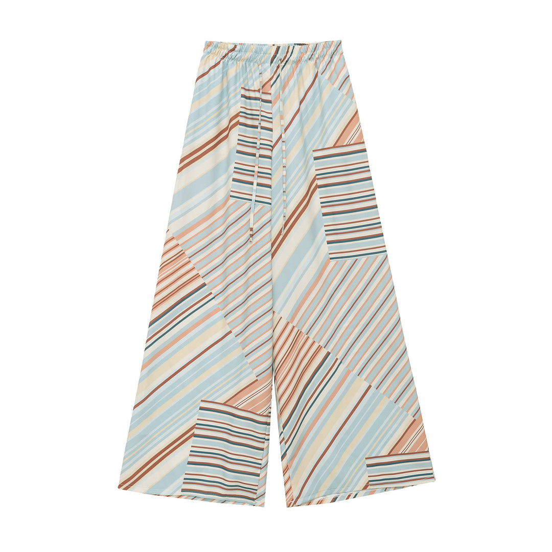 Damen Weite Culotte‑Hose mit elastischem Bund, Kordelzug und aufgesetzten Taschen Echo Archiv