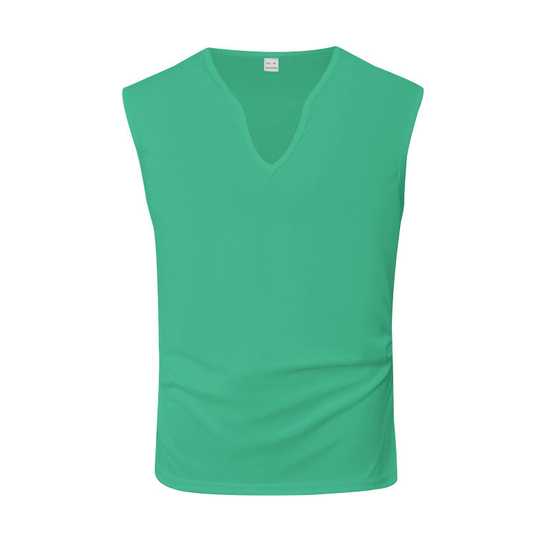 Herren ärmelloses V-Ausschnitt-Tanktop aus atmungsaktivem Stretchmaterial Echoarchiv