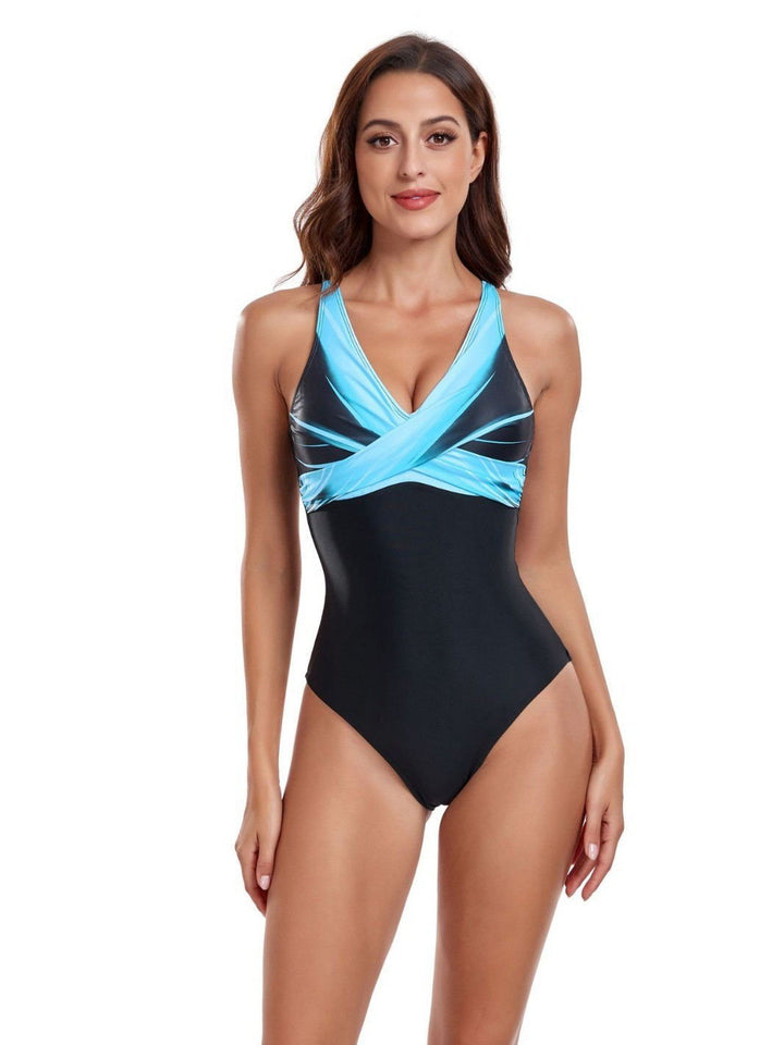 Damen Eleganter Sport-Badeanzug mit Cross-Design Echo Archiv