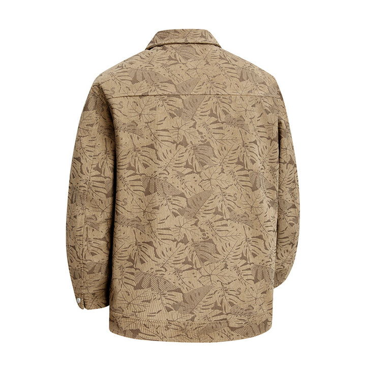Herren lässige Utility-Jacke mit Allover-Print Echoarchiv