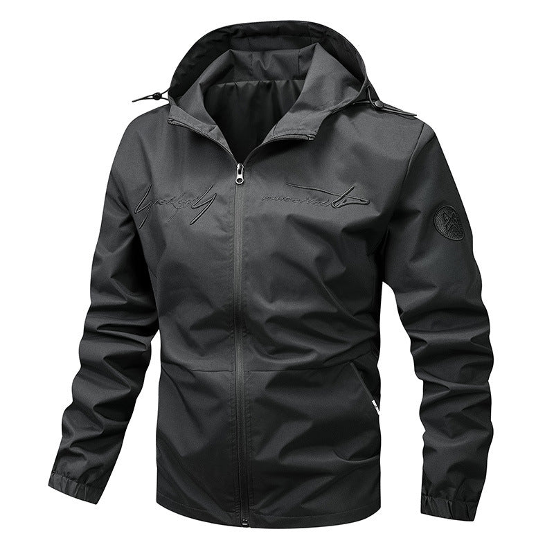 Herren wetterfeste Leichtjacke mit innovativem Kapuzensystem Echoarchiv