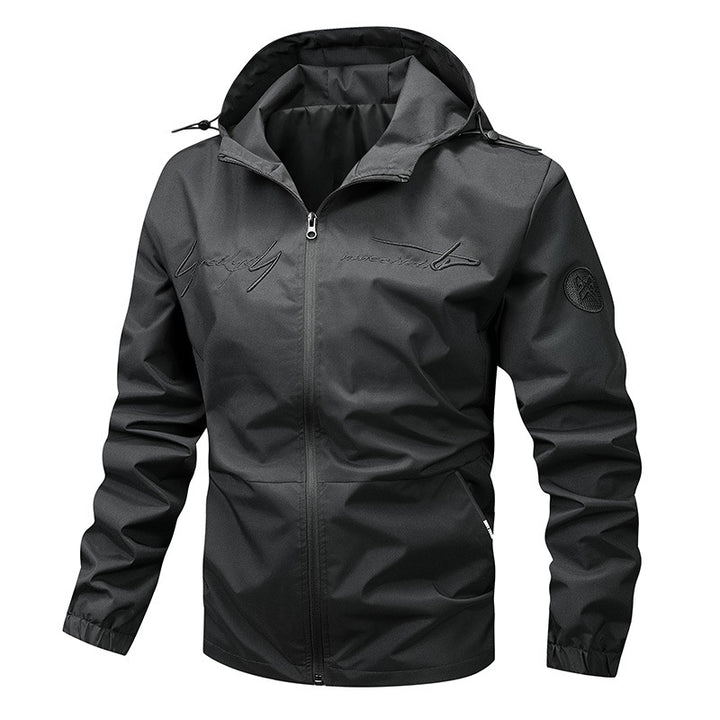Herren wetterfeste Leichtjacke mit innovativem Kapuzensystem Echoarchiv