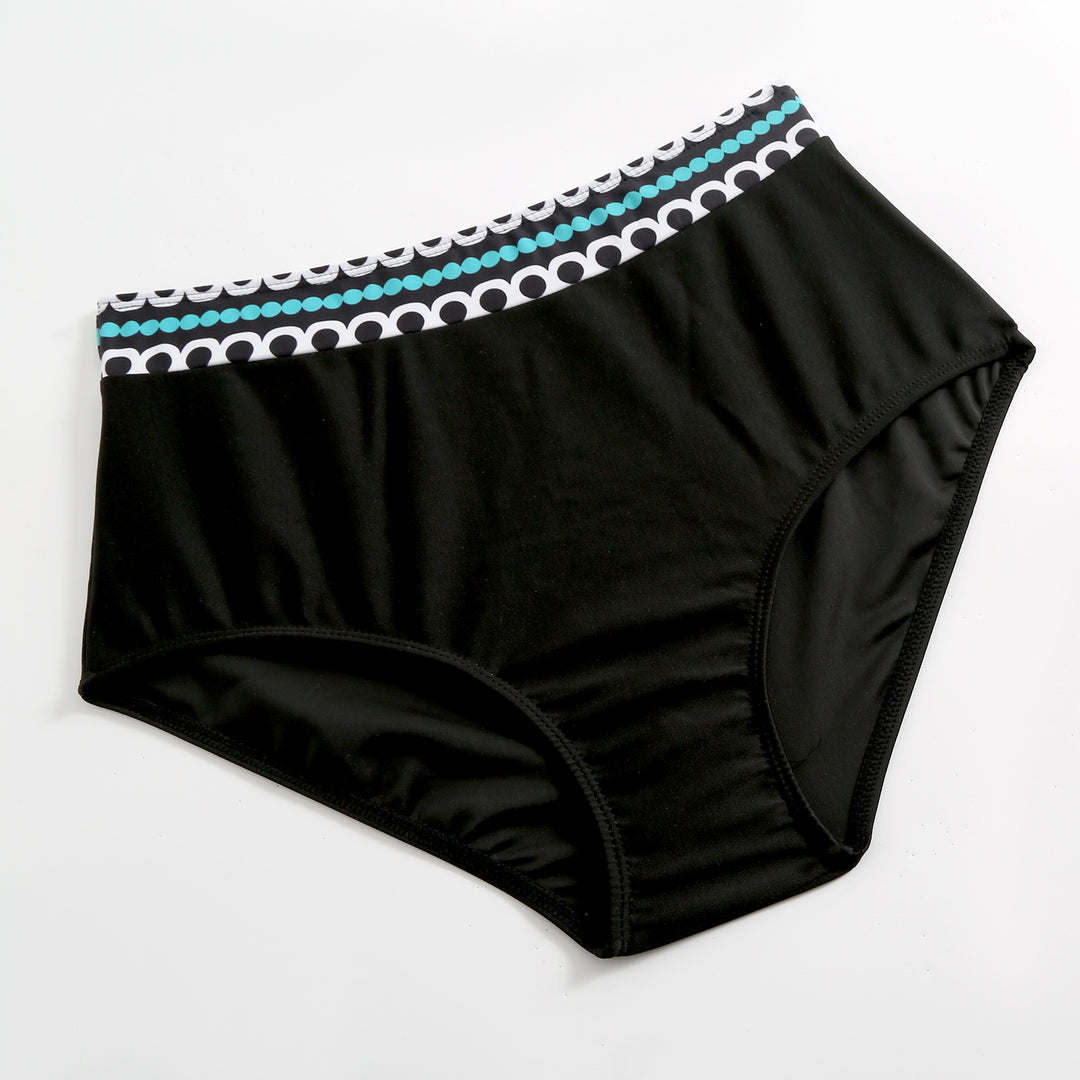 Damen Hochgeschnittener Bikini mit modischem Bauchschutz Echo Archiv