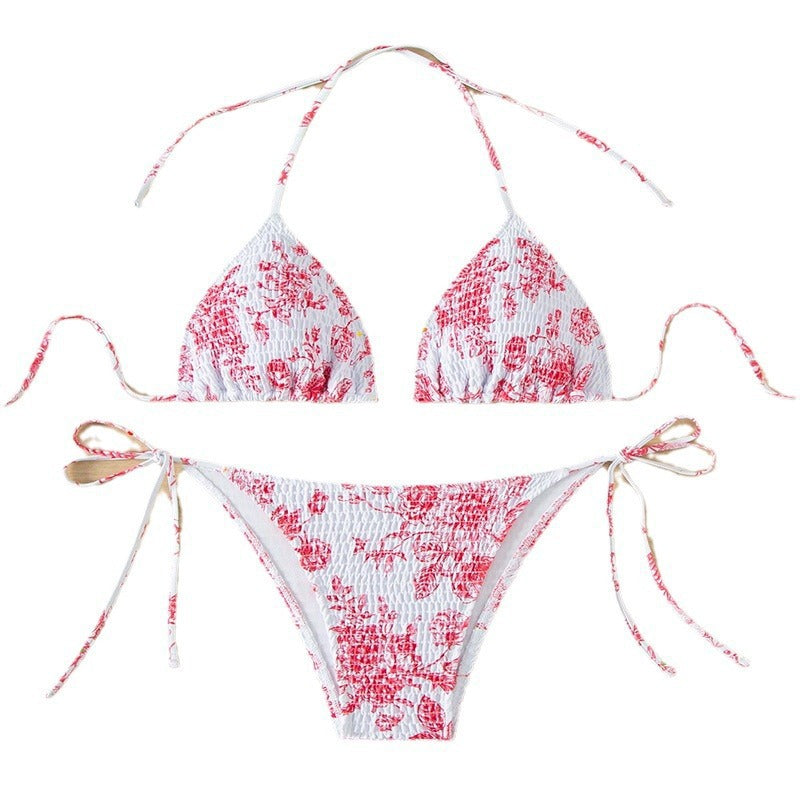 Damen Triangel-Bikini mit verstellbaren Trägern und klassischen Schnürdetails Echo Archiv