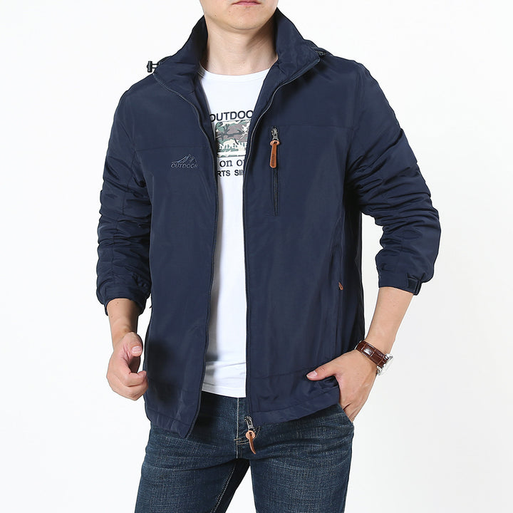Herren Funktionsjacke mit verstellbarem Kapuzenkragen Echo Archiv