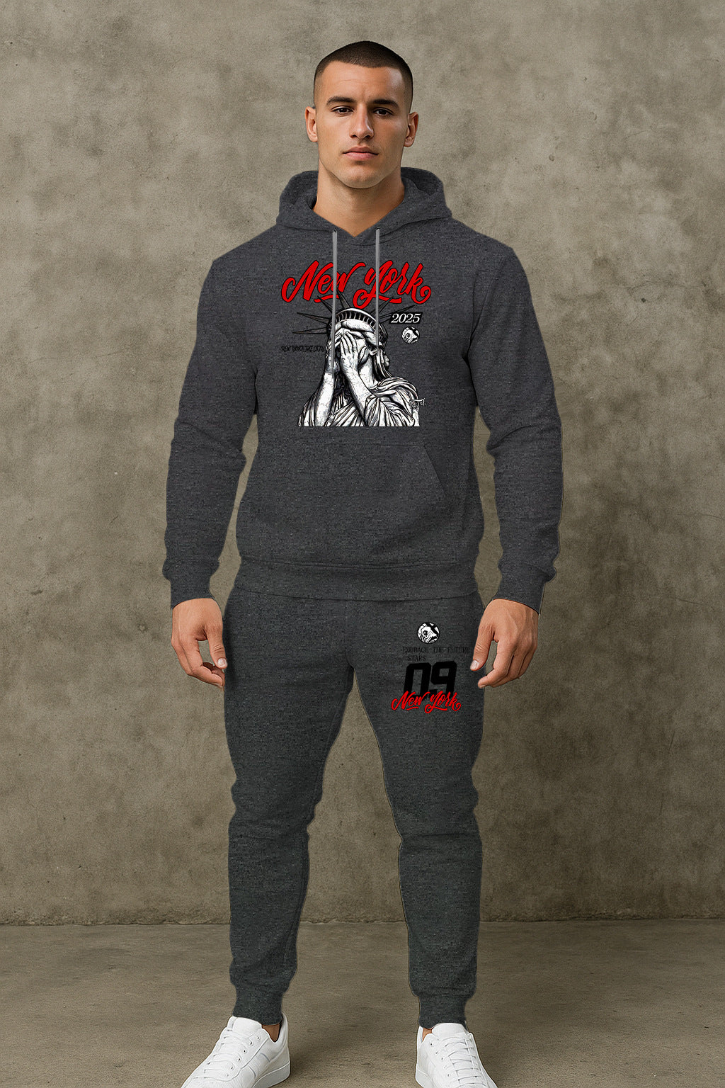 Herren lässiger Kapuzenpullover mit Hosen Echoarchiv