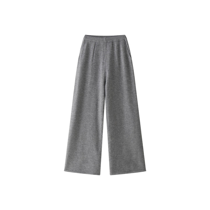 Damen Weite Strick‑Palazzohose im Lounge‑Look mit hohem Bund Echoarchiv