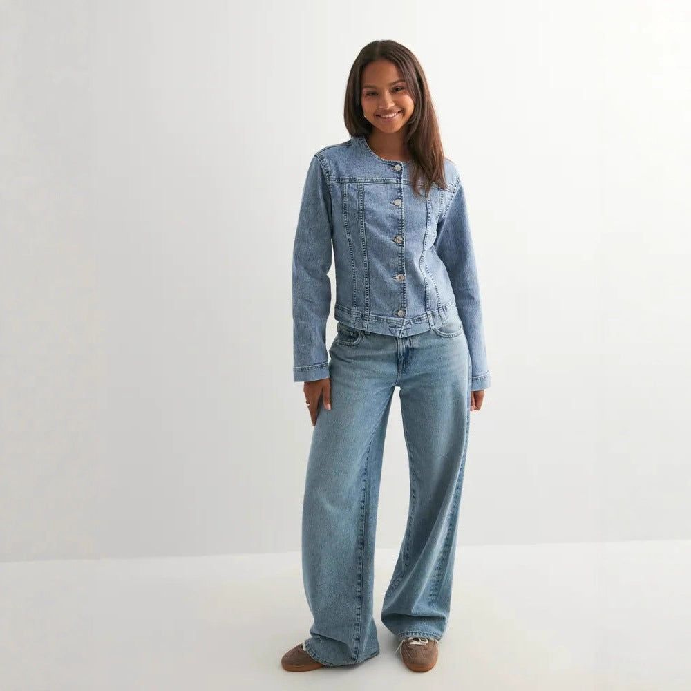 Damen zeitlose Denim-Jacke im modernen Schnitt Echo Archiv