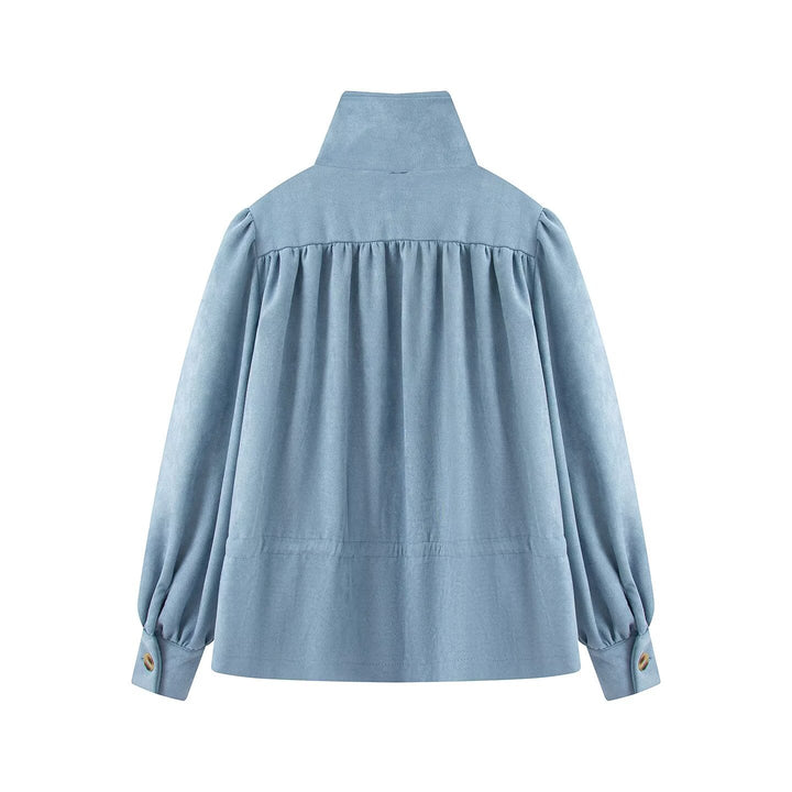 Damen Kurzjacke mit Stehkragen, Tunnelzug und Ballonärmeln Echo Archiv