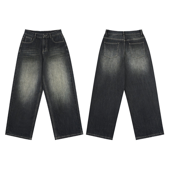 Damen Extraweite Low‑Rise Baggy-Jeans im Vintage-Waschung Echo Archiv