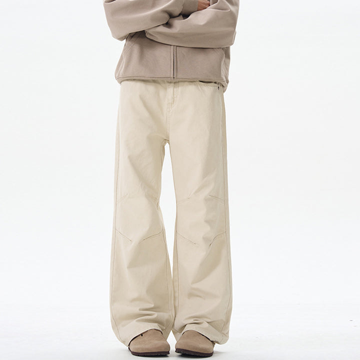 Herren Weite Baumwoll‑Twill‑Hose mit Knie‑Abnähern und fließender Palazzosilhouette Echo Archiv