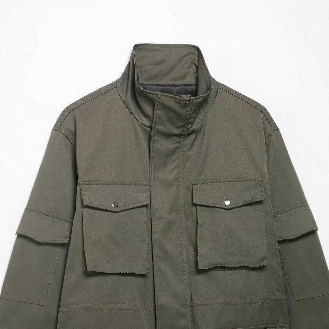 Damen Utility-Parka mit Stehkragen, vierfachen Pattentaschen und oversized Schnitt Echo Archiv