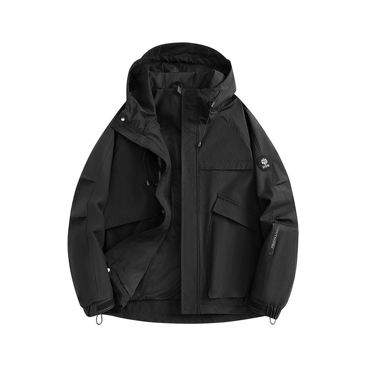 Herren Multifunktionale Wetterfeste Hybridjacke mit Mesh-Belüftung verdecktem Reißverschluss & Utility‑Taschen Echo Archiv