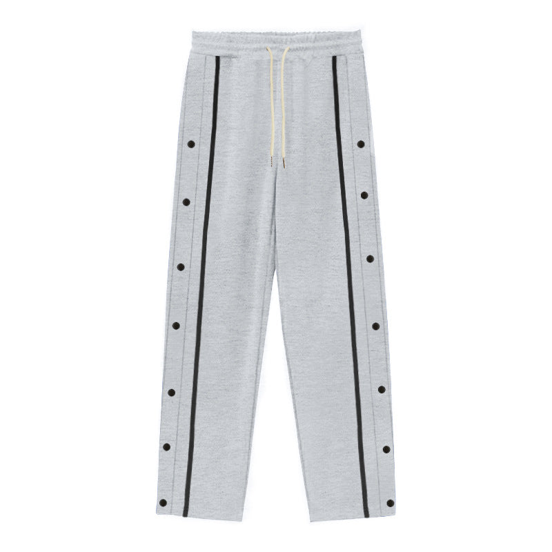 Herren Sportliche Lockere Jogginghose mit Druckknöpfen – Marzano